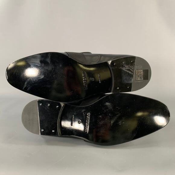 BURBERRY Size 7 Black Leather Slip On Loafers main image 5